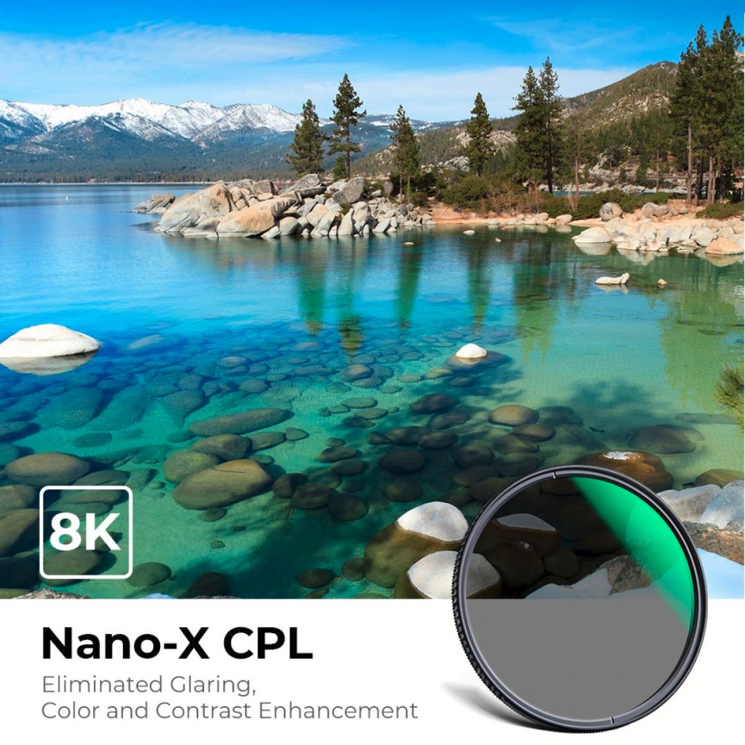 K&F Concept 105mm Nano-X B270 CPL Filter, HD, Waterproof, Anti Scratch, Green Coated KF01.1902 - 3